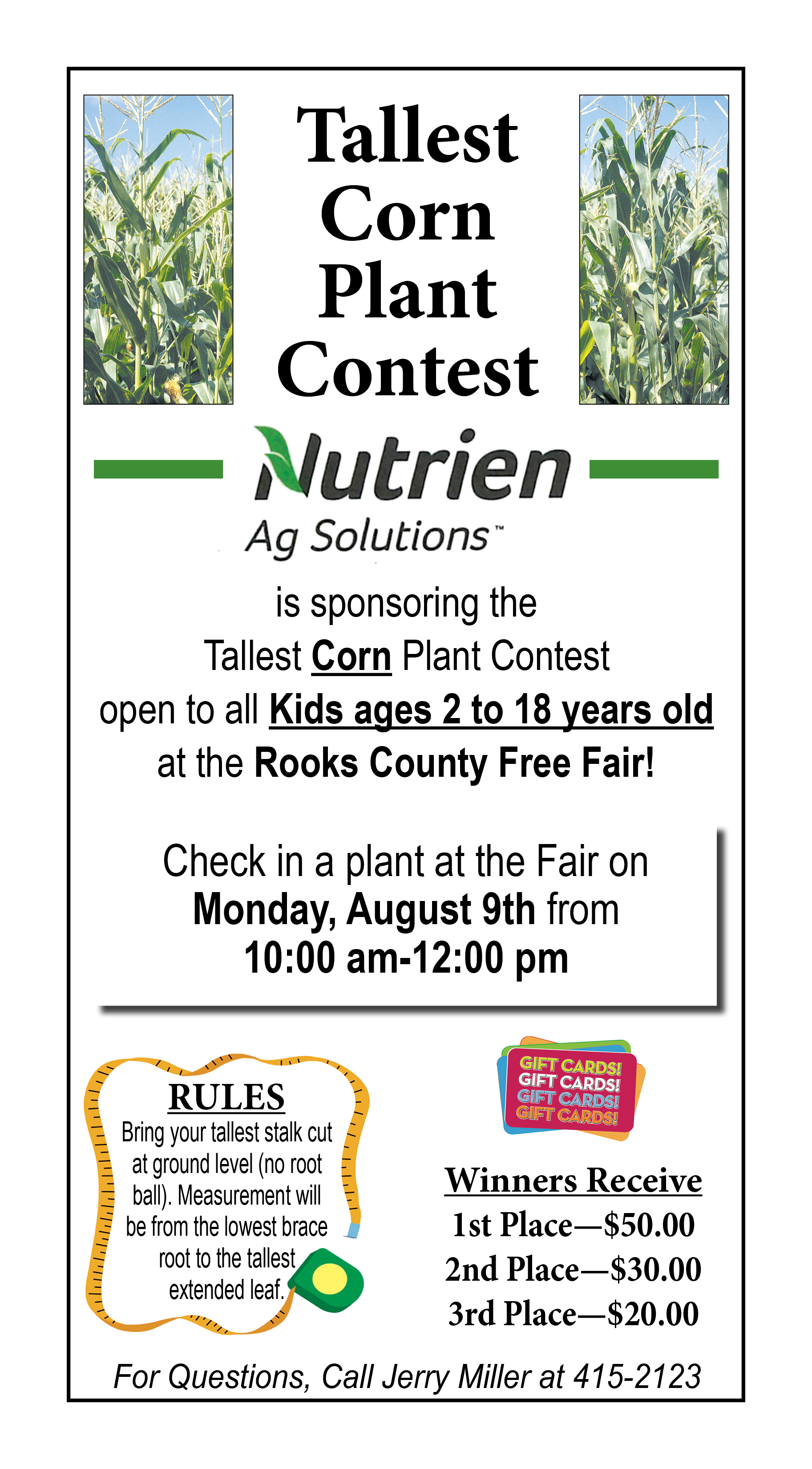 Tallest corn plant contest to be held at the Rooks County Free Fair